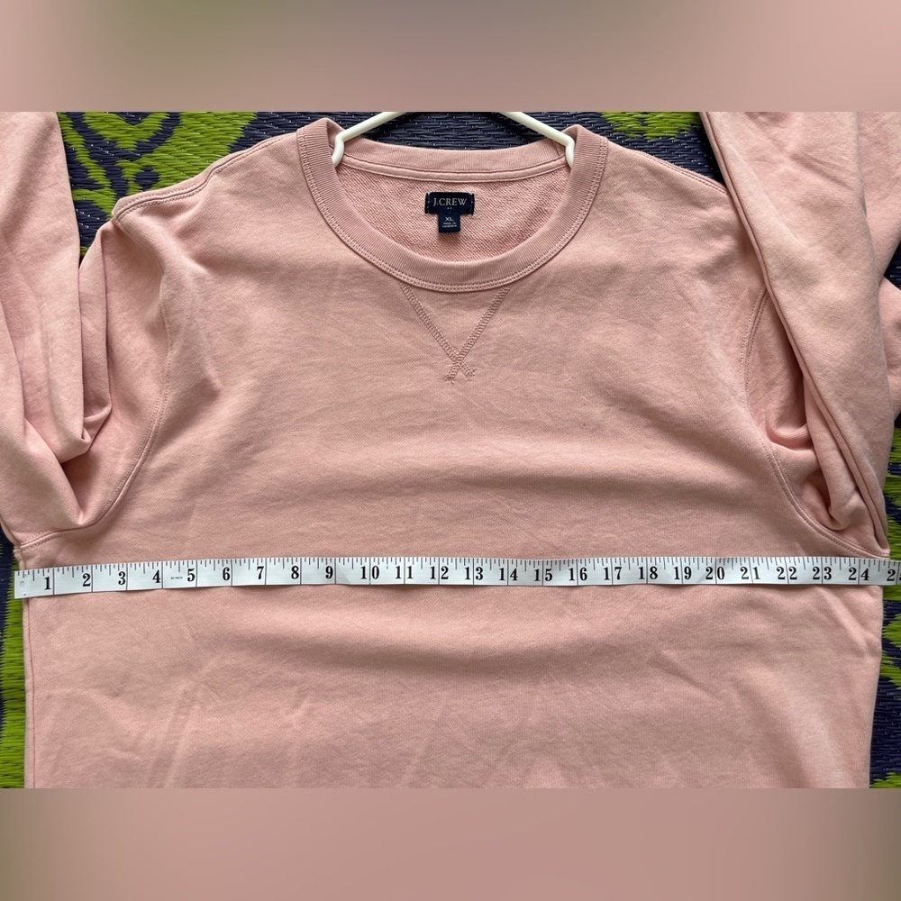 J Crew Pink 100% Cotton Crewneck Sweatshirt Size XL - Picture 8 of 10